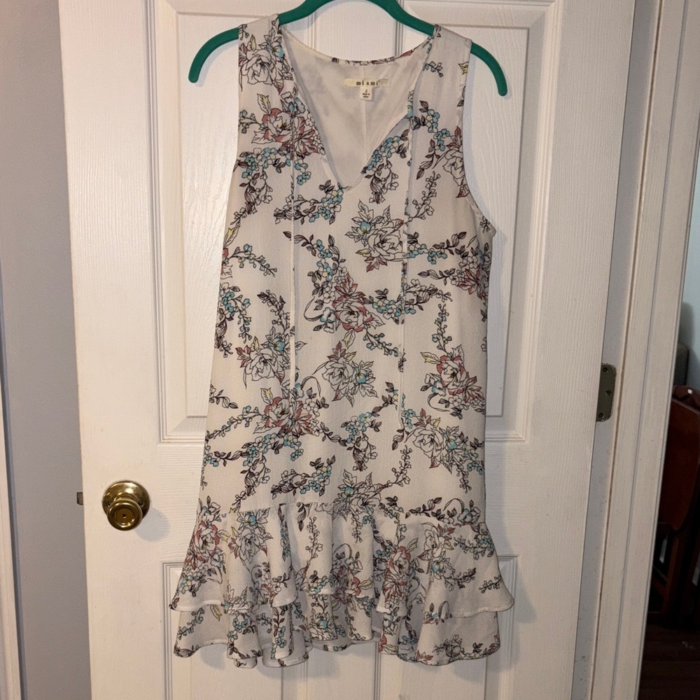 Miami Floral Sleeveless Mini Dress